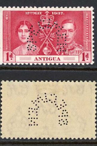 Antigua SG95s/7s 1937 Coronation Set Perf SPECIMEN M/M Cat 100 pounds