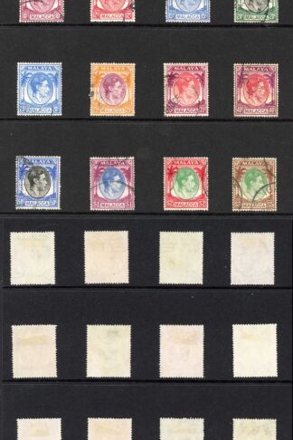 Malacca SG3/17 KGVI set of 20 fine used Cat 180 pounds