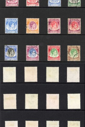 Malacca SG3/17 KGVI set of 20 fine used Cat 180 pounds