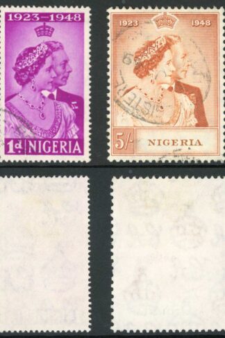 Nigeria SG62/3 1948 Silver Wedding Set fine used Cat 35.40 pounds