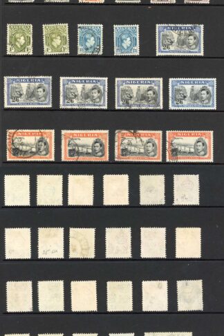Nigeria SG49/59c Set including All perfs and shades Cat 173.45 pounds