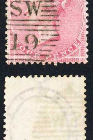 SG66 4d Rose-carmine Wmk Large Garter Fine used (no faults) Cat 150 pounds