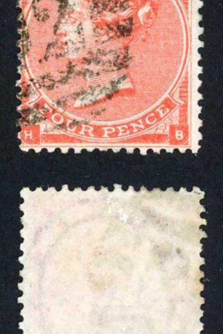 SG81 4d Bright Red plate 4 (Hair lines) Fine used (no faults) Cat 185 pounds