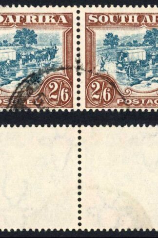 South Africa SG49b 2/6 blue and brown used Cat 15 pounds