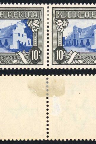 South Africa SG64ca 10/- Blue and Charcoal m/m Cat 48 pounds