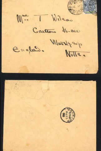 Transvaal SG 229 2 1/2d on cover Cat 70 pounds