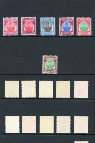 Johore SG133/47 1949 Set of 21 U/M Cat 160 pounds