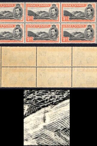 Ascension SG41a 2d Black and red-orange Perf 13 MOUNTAINEER FLAW U/M Cat 459 pounds