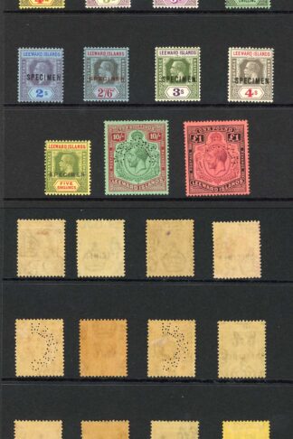 Leeward Is SG58s/80s 1921-32 set of 23 Opt or Perf SPECIMEN M/M Cat 700 pounds