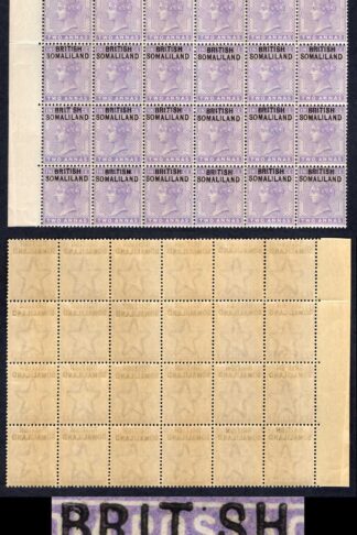 Somaliland SG3a 1903 2a pale violet 5/1 Variety BRIT SH Cat 730.50+++ pounds