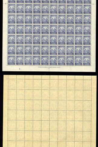 Barbados SG252c 3d Blue sheet of 120 U/M Cat 150 pounds