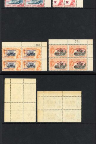Sierra Leone SG273/84 Set of 12 in U/M (some toned) Blocks Cat 240 pounds
