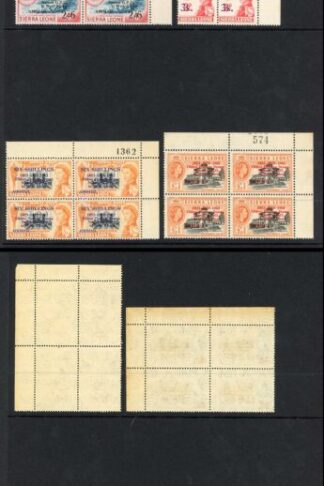 Sierra Leone SG273/84 Set of 12 in U/M (some toned) Blocks Cat 240 pounds