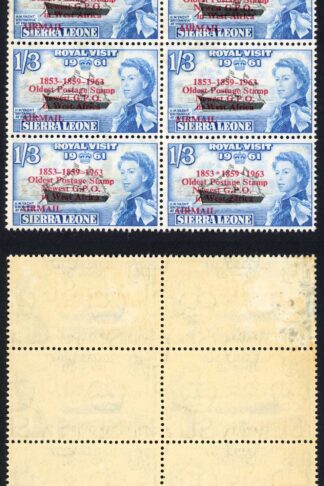 Sierra Leone SG280b 1/3 Bottom right stamp 1853*1859*1963 U/M (toned)