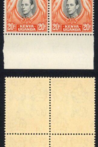 KUT SG139ba 1951 20c deep black and deep orange Block of 4 U/M cat 112 pounds