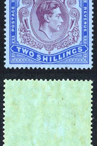Bermuda SG116 2/- Perf 14 Deep Purple and Ultramarine/Grey Blue M/M Cat 100