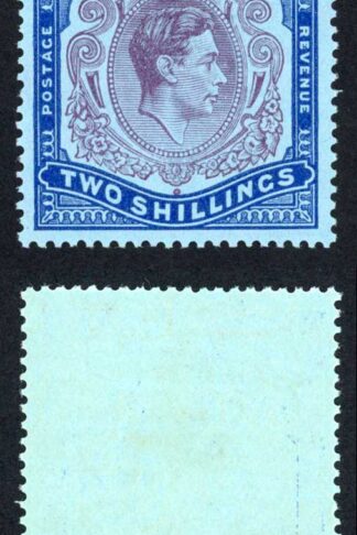 Bermuda SG116d 2/- Perf 14 Purple and Deep Blue/Pale Blue (Ord) U/M Cat 15