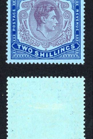 Bermuda SG116d 2/- Perf 14 Purple and Deep Blue/Pale Blue (Ord) M/M Cat 15