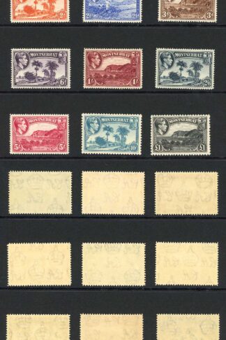 Montserrat SG101a/12 1938 Set of 12 U/M Cat 110 pounds