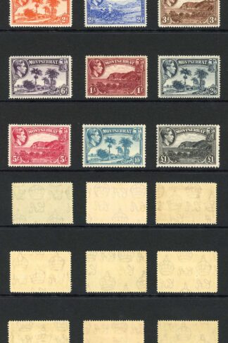 Montserrat SG101a/12 1938 Set of 12 U/M Cat 110 pounds