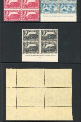 Montserrat SG101a/12 1938 Set of 12 U/M Blocks Cat 440 pounds