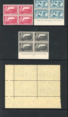 Montserrat SG101a/12 1938 Set of 12 U/M Blocks Cat 440 pounds