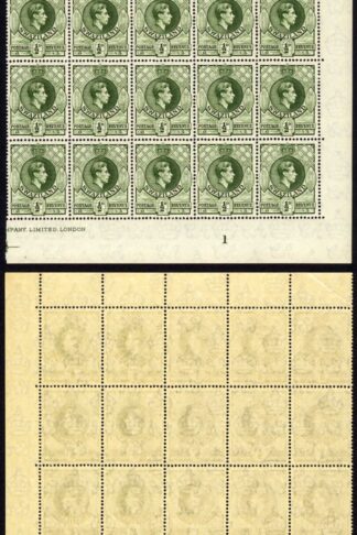 Swaziland SG28b 1/2d Bronze-green Perf 13.5 x 14 U/M Cat 97.50 pounds