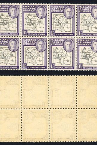Falkland Deps SGG2d 1d inc Dot by Oval U/M (light brown gum) Cat 192.25 pounds