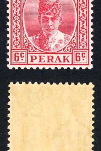 Perak SG109 6c Scarlet U/M Cat 27 pounds