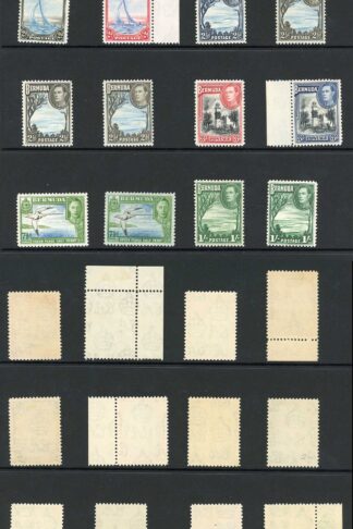 Bermuda SG110/15a 1938 set with all the SG listed shades M/M Cat 219 pounds