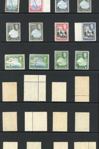 Bermuda SG110/15a 1938 set with all the SG listed shades M/M Cat 219 pounds