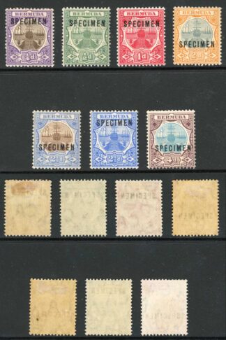 Bermuda SG34s/42s Set of 7 opt Specimen (4d no gum) M/M Cat 400 pounds