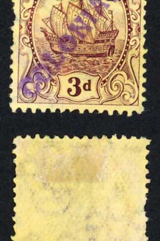 Bermuda SG49 3d Specimen handstamped COLONIAS (no gum and perf faults)