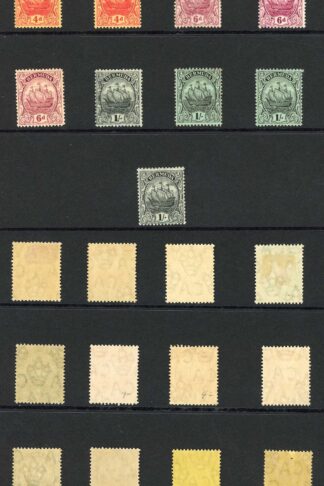 Bermuda SG44/51a Set inc shades Wmk Mult CA (M/M and U/M) Cat 254 pounds
