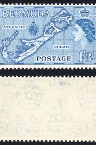 Bermuda SG145a 1/3 Greenish Blue Type I U/M Cat 18 pounds
