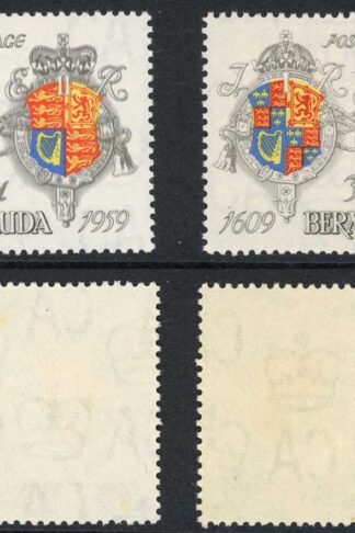 Bermuda SG158 350th Ann 3d DRAB GREY PRINTED DOUBLE U/M with normal