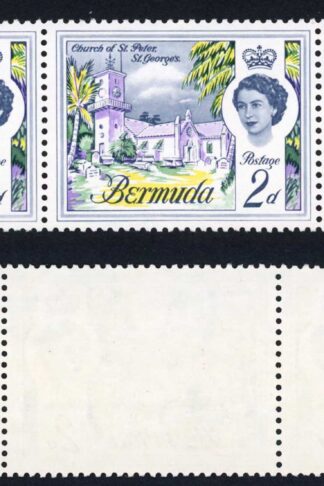 Bermuda SG164 2d middle stamp broken inner frame line top left U/M