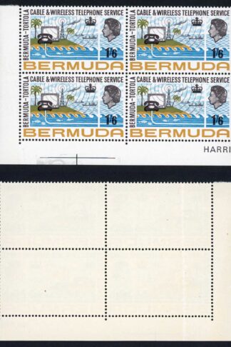 Bermuda SG214 white spot in Hair (bottom right stamp) U/M