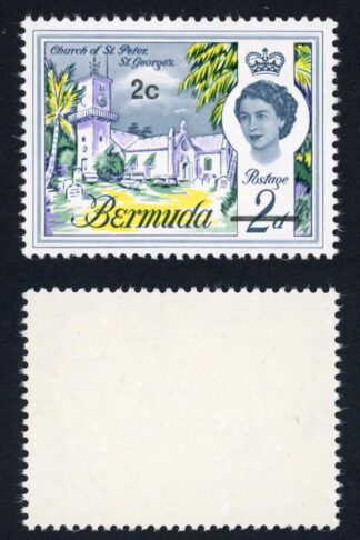Bermuda SG233c 2c on 2d Wmk S/ways Tall 2 U/M