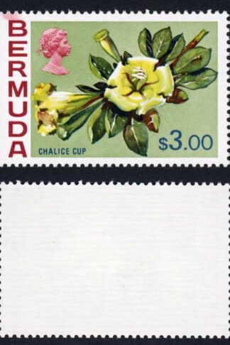 Bermuda SG265a 3 Dollar Printing smudge above B of Bermuda U/M