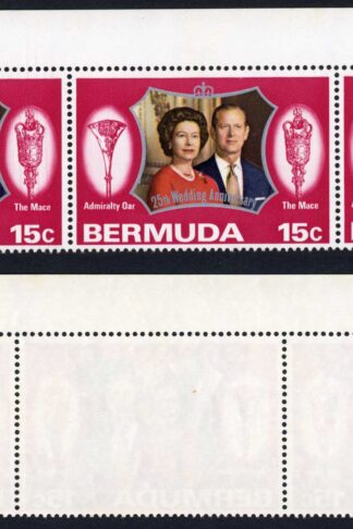 Bermuda SG292 15c right stamp dot on curtain U/M