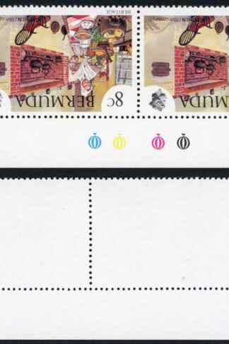 Bermuda SG430w 8c Heritage Wmk Inverted Pair U/M Cat 15 pounds