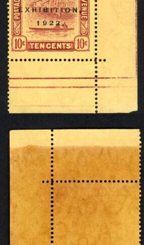 Brunei SG56/c 10c Borneo Exhibition Strip ALL Broken N U/M (Brown Gum) Cat 80