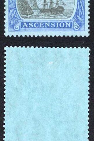 Ascension SG19b 2/- the Torn flag variety Fine M/M Scarce Cat 750 pounds