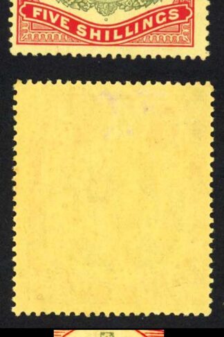 Bermuda SG53db 5/- Wmk MCA with Broken Crown and Scroll M/M Cat 375 pounds
