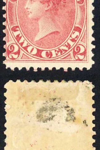 Canada SG44 1864 2c rose red M/M (hinge remainder) Fresh Colour Cat 600 pounds