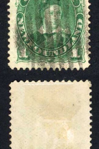 Newfoundland SG50 1c Blue Green New Colours Perf 12 Used Cat 14