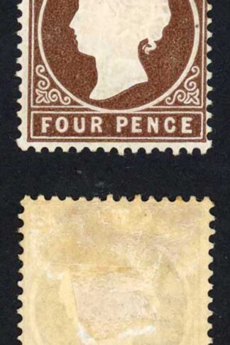 Gambia SG1B 4d Brown Wmk Crown CC Upright M/M Cat 325