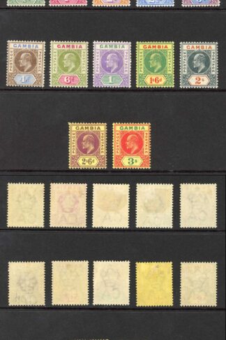 Gambia SG45/56 KEVII Wmk Crown CA Perf 14 Set M/M Cat 250