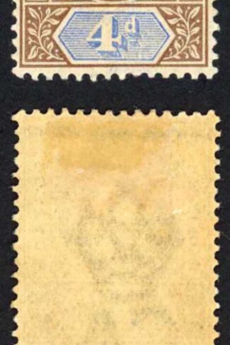 Gambia SG50a KEVII 4d Brown and Ultramarine with Dent in Frame Var Cat 325